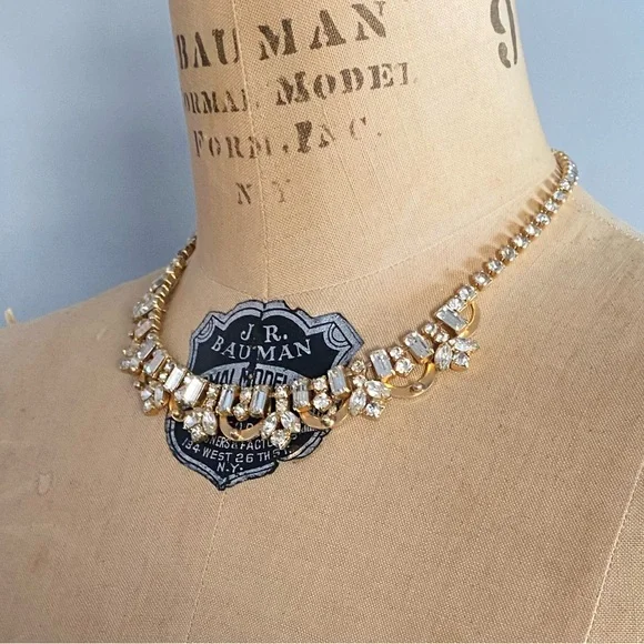 Vintage Rhinestone collar necklace - Picture 2 of 3